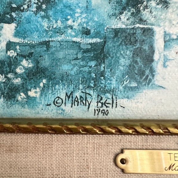 Authentic Limited Edition Signed Art Lithograph Tea Time by Marty Bell and Frame - Picture 4 of 12